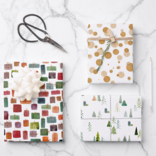Christmas Tree and Presents  Wrapping Paper Sheet