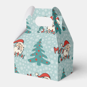 Christmas tree and santa claus favour box