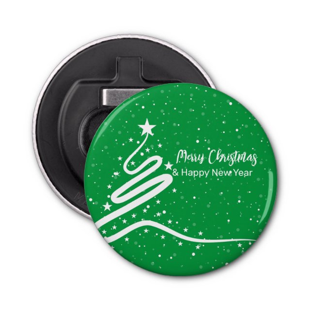 Christmas Tree and Snowfall    Bottle Opener (Front)