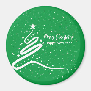 Christmas Tree and Snowfall Magnet