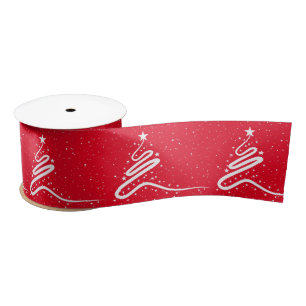 Christmas Tree and Snowfall Satin Ribbon