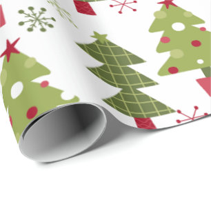 Christmas Tree and Snowflakes  Wrapping Paper