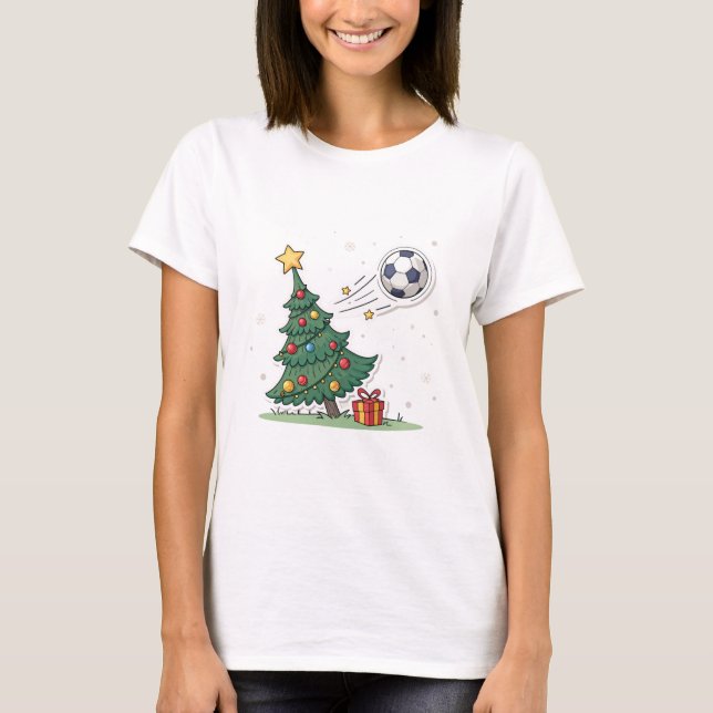 Christmas tree and soccer T-Shirt (Front)