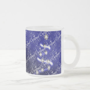 Christmas Tree and Stars - Frosted Glass Coffee Mug