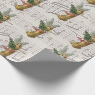 Christmas Tree Angel Antique Victorian Paper Scrap