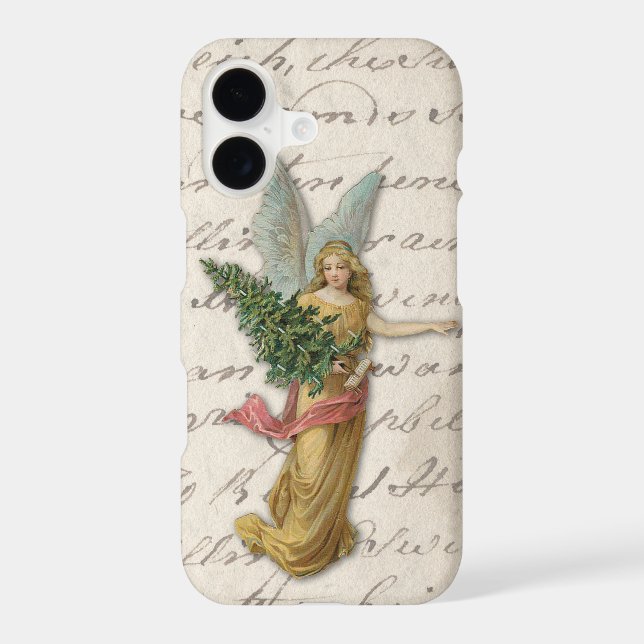 Christmas Tree Angel Antique Victorian Paper Scrap (Back)