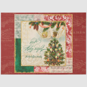 Christmas Tree Angels Oh Holy Night Family Name Tissue Paper