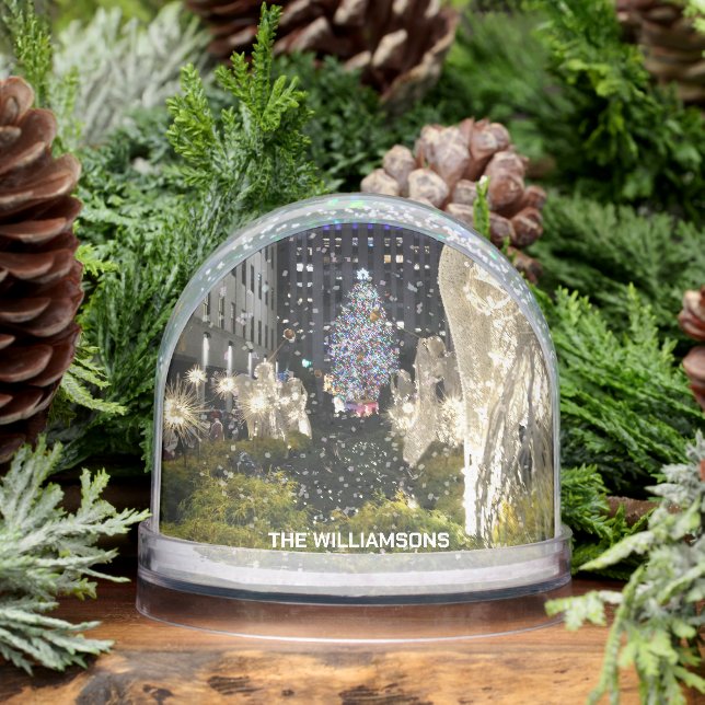 Christmas Tree Angels Rockefeller Plaza NYC Name Snowglobe (Winter)