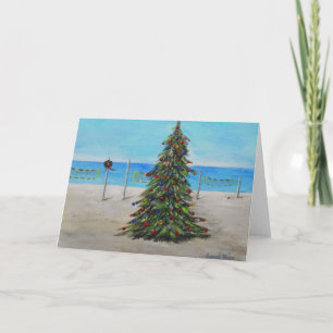 Christmas Tree at the Beach Holiday Card