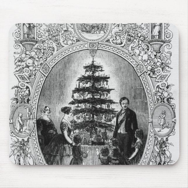 Christmas Tree at Windsor Castle, 1848 Mouse Mat (Front)