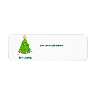 Christmas Tree Avery Label