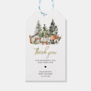 Christmas Tree Baby Shower Favour Tags