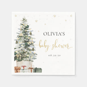 Christmas Tree Baby Shower Paper Napkins