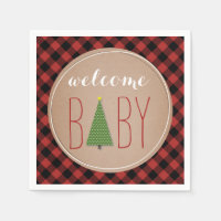 Christmas Tree Baby Shower - Plaid