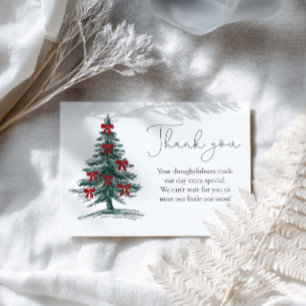 Christmas tree Baby Shower Thank You Card