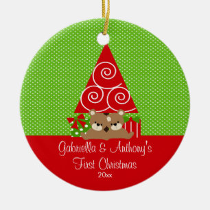 Christmas Tree Baby Twins First Christmas Ornament