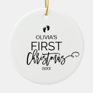 Christmas Tree Baby's First Christmas Holiday Ceramic Tree Decoration