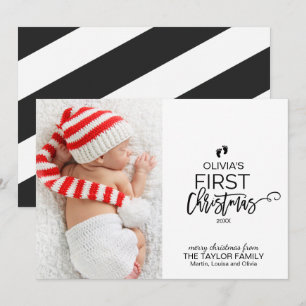 Christmas Tree Baby's First Christmas Photo Holiday Card