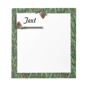 Christmas Tree Background w/Tag Notepad