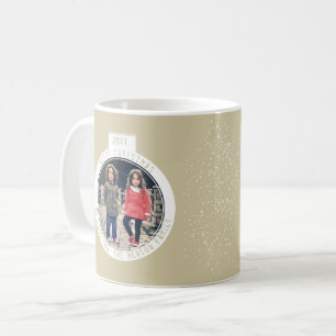 Christmas Tree Ball Beige Photo Holiday Coffee Mug