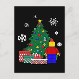 Christmas Tree Baseball Holiday Postcard