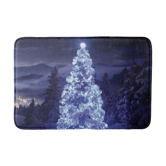 Christmas Tree  Bath Mat (Front)