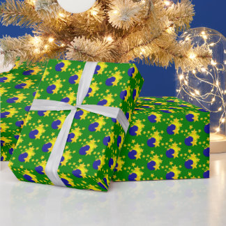 Christmas Tree Bauble Ornaments Wrapping Paper