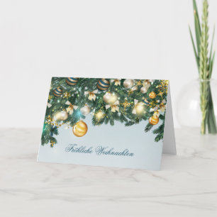 Christmas tree, baubles German Holiday Card