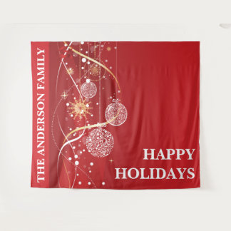 Christmas tree baubles modern business wishes tapestry