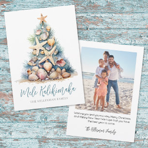 Christmas Tree Beach Mele Kalikimaka Holiday Card