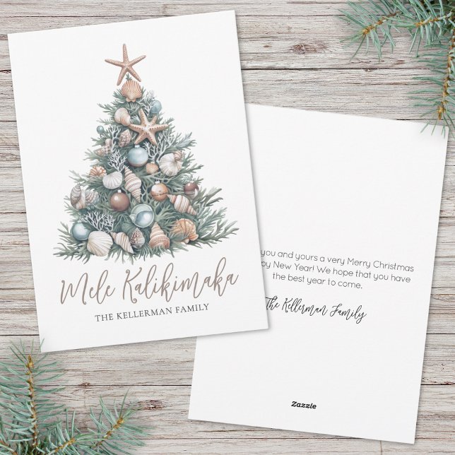 Christmas Tree Beach Mele Kalikimaka Holiday Card (Christmas Tree Beach Mele Kalikimaka Holiday Card )