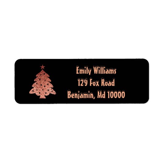 Christmas Tree Beauty Return Address Label
