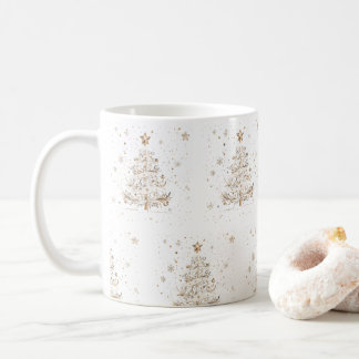 Christmas Tree Beige Seamless Pattern Coffee Mug
