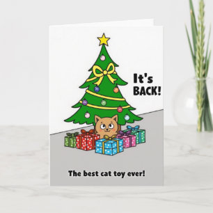 Christmas Tree Best Cat Toy Ever Card