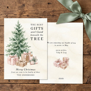 Christmas Tree Best Gifts Holiday Baby Reveal Card