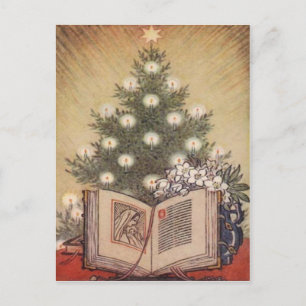 Christmas Tree & Bible Holiday Postcard