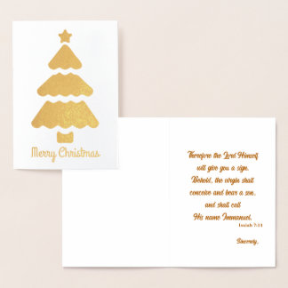 Christmas Tree Bible Verse Foil Card