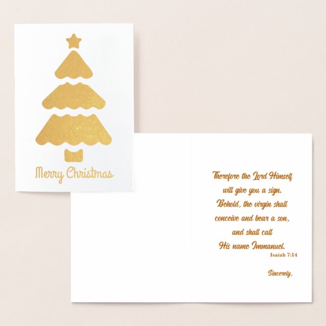 Christmas Tree Bible Verse Foil Card (Display)