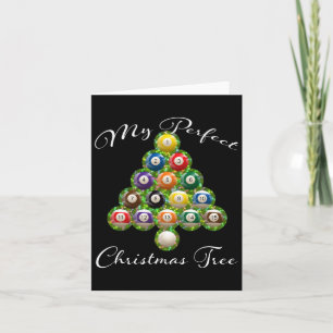 Christmas Tree Billiards Ugly Xmas Sweater Card