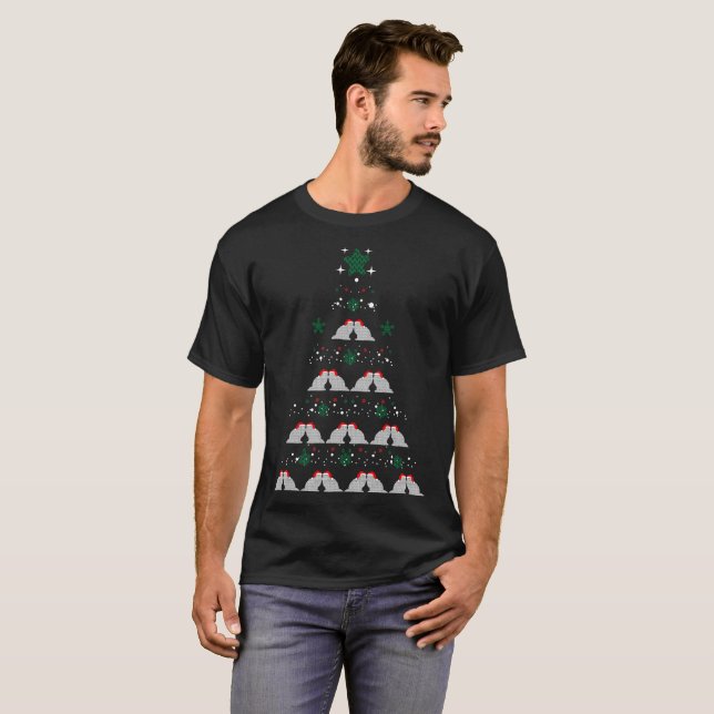 Christmas Tree Birman Cat Ugly Sweater Gift Tshirt (Front Full)