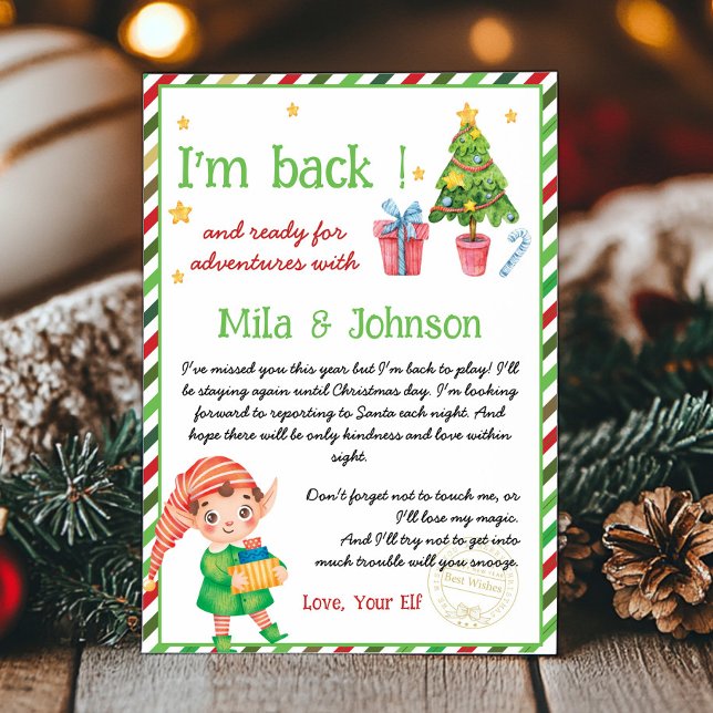 Christmas Tree Birthday Party Message Card (Creator Uploaded)
