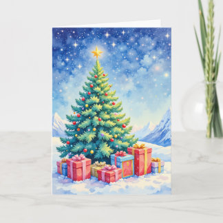 Christmas Tree Blank Holiday Greeting Card