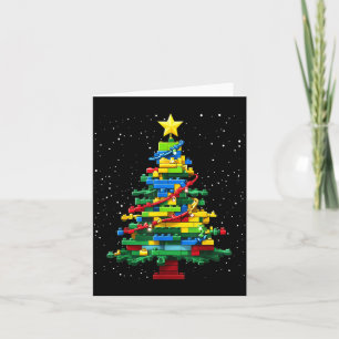 Christmas Tree Block Brick Building Xmas Master Bu Card