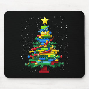 Christmas Tree Block Brick Building Xmas Master Bu Mouse Mat