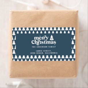 Christmas tree blue modern holiday simple stylish
