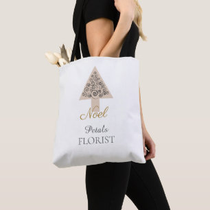 Christmas Tree Boutique Florist Branding, Noel Tote Bag