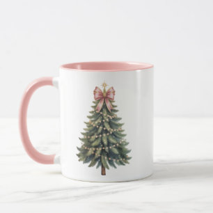 Christmas Tree Bow Coquette Xmas Mug