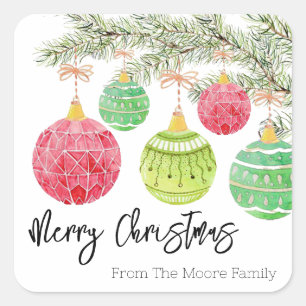 Christmas Tree Branch Gift Stickers