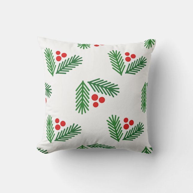 Christmas tree branches cushion (Front)