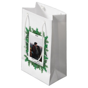 Christmas Tree Branches Photo Small Gift Bag